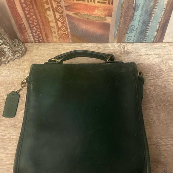 Vintage Coach Bottle Green station Bag #5130(rare green) - Picture 7 of 9